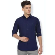 Van Heusen Navy Blue Casual Shirts