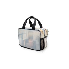 SG By Sonia Gulrajani White and Black Malibu Cosmetic Pouch