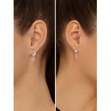Nistra 925 Sterling Silver Cosmic Duet Earrings