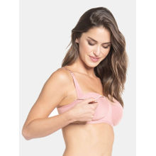 Jockey ES08 Wirefree Non Padded Cotton Elastane Full Coverage Nursing Bra-Candy Pink