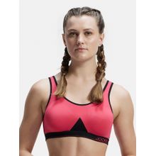 Jockey 1376 Wirefree Non Padded Cotton Elastane Active Bra - Ruby