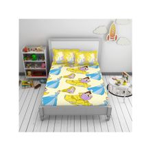 CORE Designed by SPACES Disney Cotton Machine Washable Great Value Double Bedsheet - Yellow