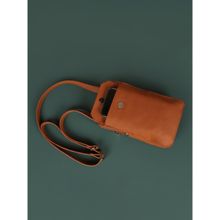 The House Of Ganges Vertical Vegan Leather Mobile Pouch Tawny (M)