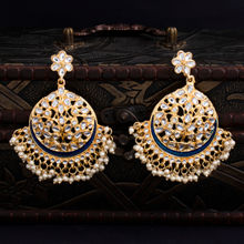 Sukkhi Glorious Pearl Gold Plated Kundan Chandbali Earring for Women (NYKSUKHI01072)