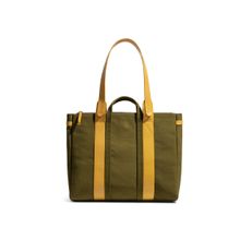 DailyObjects Womens Tote Shoulder Bag With Padded Laptop Compartments For Upto 14" - Olive Brown