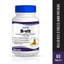 HealthVit B-Vit Vitamin B Complex With Bioton, Vitamin C & Folic Acid (60 Tablets)