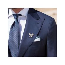 The Tie Hub Silver Tennis Racket Metal Lapel Pin
