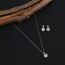 E2O Silver Necklace with Earrings for Women