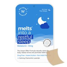 Wellbeing Nutrition Melts Restful Sleep, Melatonin 10mg for Natural Sleep Cycle