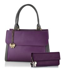 Butterflies Women's Handbag (Purple) (BNS WB0104) (1)