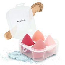 Majestique Professional Makeup Sponges Blender Set - Beauty Sponge with Egg Case - Color May Vary