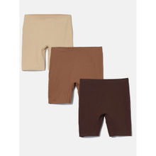 mackly Womens Solid Inner Shorts (Pack of 3)