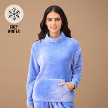 Nykd By Nykaa Luxe Fur Sweatshirt - NYS122 - Blue