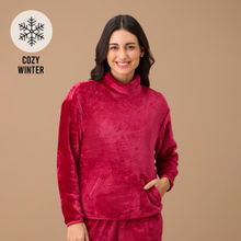 Nykd By Nykaa Luxe Fur Sweatshirt - NYS122 - Red
