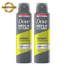 Dove Men+Care Sport Active+Fresh Dry Spray Antiperspirant Deodorant - Pack Of 2