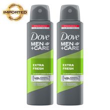 Dove Men+Care Extra Fresh Dry Spray Antiperspirant Deodorant - Pack Of 2