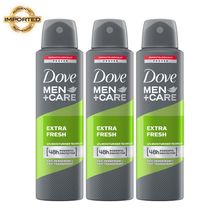 Dove Men+Care Extra Fresh Dry Spray Antiperspirant Deodorant - Pack Of 3