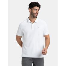 Jockey AM38 Men Microfiber Fabric Solid Half Sleeve Polo T-Shirt - White