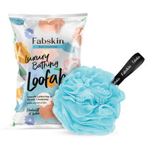 Fabskin Luxury Bathing Round Loofah Bath Sponge - Blue