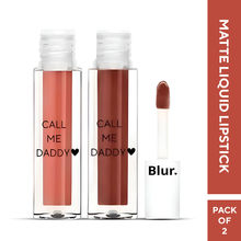 BLUR India Mini Call Me Daddy Liquid Lipstick Combo - Nude Beige & Chocolate Brown