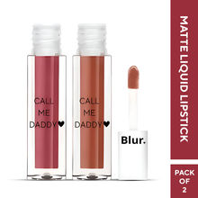 BLUR India Mini Call Me Daddy Liquid Lipstick Combo - Deep Pink & Nude Brown