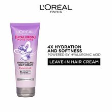 L'Oreal Paris Hyaluron Moisture Anti-frizz Leave-in Night Cream With Hyaluronic Acid For Hydrated Hair