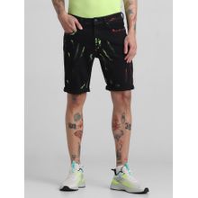 Jack & Jones Black Regular Fit Stretchable Shorts
