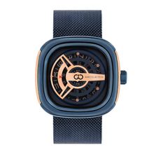Gio Collection Men's Blue Square Analogue Watch