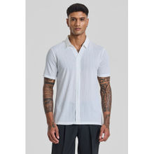 Snitch White Textured Polo T-Shirt