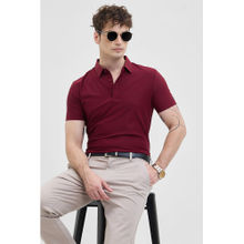 Snitch Dark Maroon Technical Stitchless Polo T-Shirt