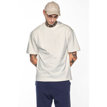 Snitch Core Lab Cream Solid Oversized Fit T-Shirt