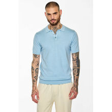 Snitch Core Lab Light Blue Knit Polo T-Shirt