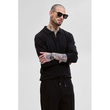 Snitch Core Lab Black Slim Fit Polo T-Shirt
