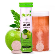 Oziva ACV Moringa To Control Cravings, Apple Cider Vinegar, No Maltodextrin (Green Apple)