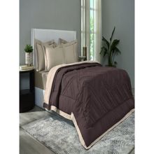 SANSAAR A D'DECOR BRAND LIVE CONSCIOUSLY Trellis Sand Pine Cone Double Comforter Bedding Set Queen