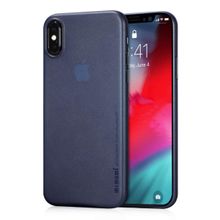 Memumi Slim Series Ultra Thin 0.3 mm Back Cover for Apple iPhone Xs - Trans Blue (5.8")