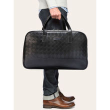 Cross Unisex Black Leather Soft Duffle Bag