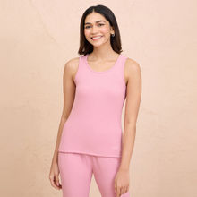 Nykd By Nykaa Summer Essential Soft and Comfy Breathable Rib Lounge Cami Top-NYS907-Pink