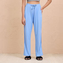 Nykd By Nykaa Summer Essential Super Comfy Cotton-Modal Pajama-NYS911-Light Blue