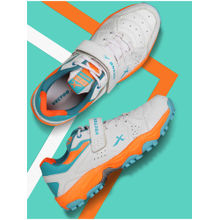 Vector X CKT-200 Without Spikes Cricket Shoes White, Blue & Orange