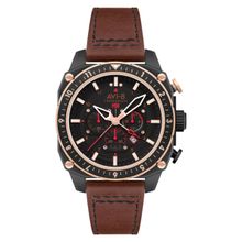 AVI-8 Atlas Dual Time Chronograph Black Round Dial Mens Watch - Av-4100-09