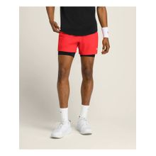Wilson Men Red Lined Training Shorts Sports Gym Running Activewear Shorts