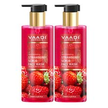 Vaadi Herbals Strawberry Scrub Face Wash - Pack Of 2