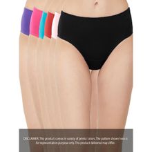 SOIE High Rise Full Coverage Solid Colour Cotton Stretch Hipster Assorted Panty (Pack of 6)