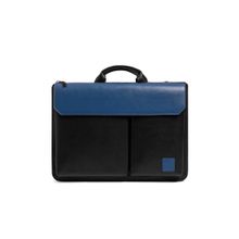 Dailyobjects Black - Blue Urban Tech Laptop Briefcase Bag - Medium