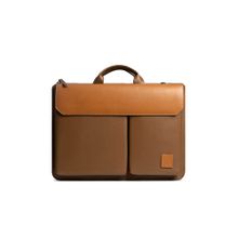 Dailyobjects Brown - Tan Urban Tech Laptop Briefcase Bag - Medium