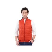 Monte Carlo Men High Neck Sleeveless Orange Jacket