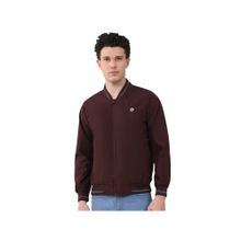 Monte Carlo Men Mandarin Neck Full Sleeve Burgundy Jacket