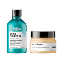 L'Oreal Professionnel Scalp Advanced Anti-Dandruff Dermo-Clarifier Shampoo+ Absolut Repair Hair Mask