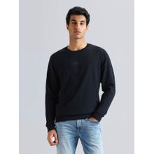 Pepe Jeans Black Crew Neck Full Sleeve Sweatshirt